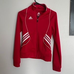 Adidas red track jacket